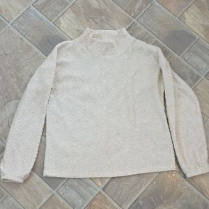 Maurices Cream/Light Pink Textured Sweatshirt